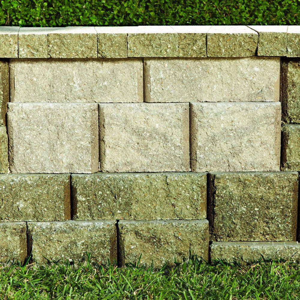 Pavestone RockWall Small 4 in. x 11.75 in. x 6.75 in. Pecan Concrete Retaining Wall Block (144 Pcs.  46.5 sq. ft.  Pallet) 87524