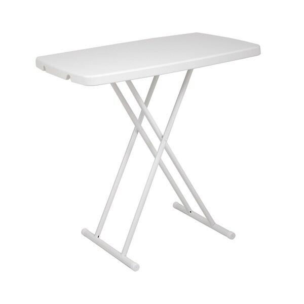 White Plastic Lifting Table with X-crossed Feet-76CM(L)