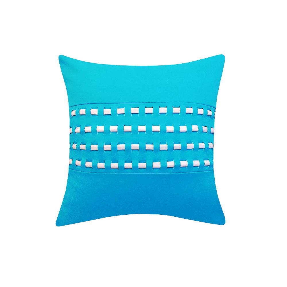 Edie@Home Indoor Outdoor Center Woven Cord Throw Pillow