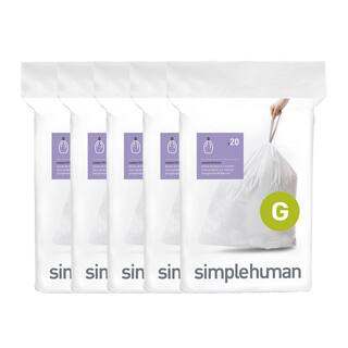 simplehuman 8 Gal. White Code G Liners (100-Count) CW0166CP