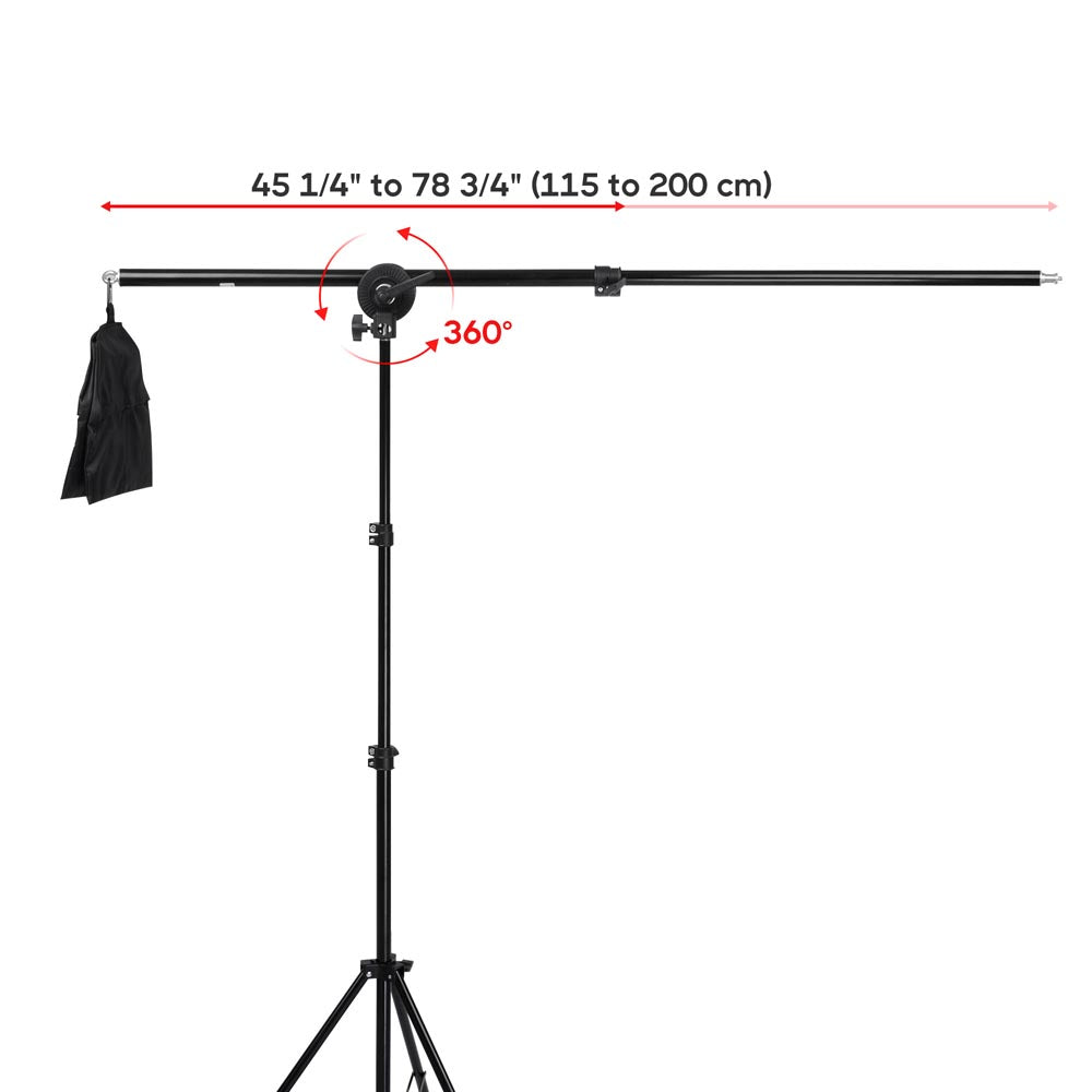 Yescom Photography Studio Kit 3 Softbox Lighting Boom Arm Stand