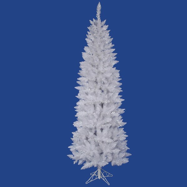 6' x 29 Sparkle White Spruce Pencil Tree with 392 PVC Tips