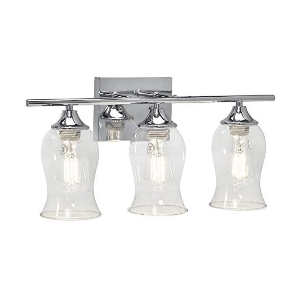 Classical Shade Polished Chrome Bathroom Vanity Light Fixture