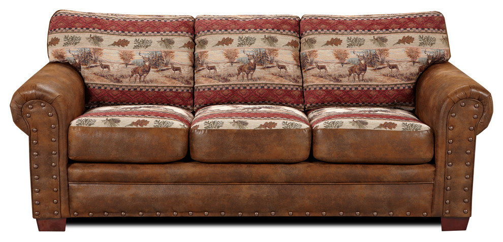 American Furniture Classics Model 8500 50S Deer Valley 4 Piece Set with Sleeper   Rustic   Living Room Furniture Sets  Houzz