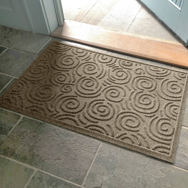 Waterhog 2 x27 x3 x27 Swirls Indoor outdoor Doormat Camel