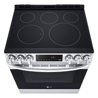 LG 30 in. 6.3 cu. ft. Smart Electric Range with Fan Convection Air Fry  EasyClean in PrintProof Stainless Steel LSEL6333F