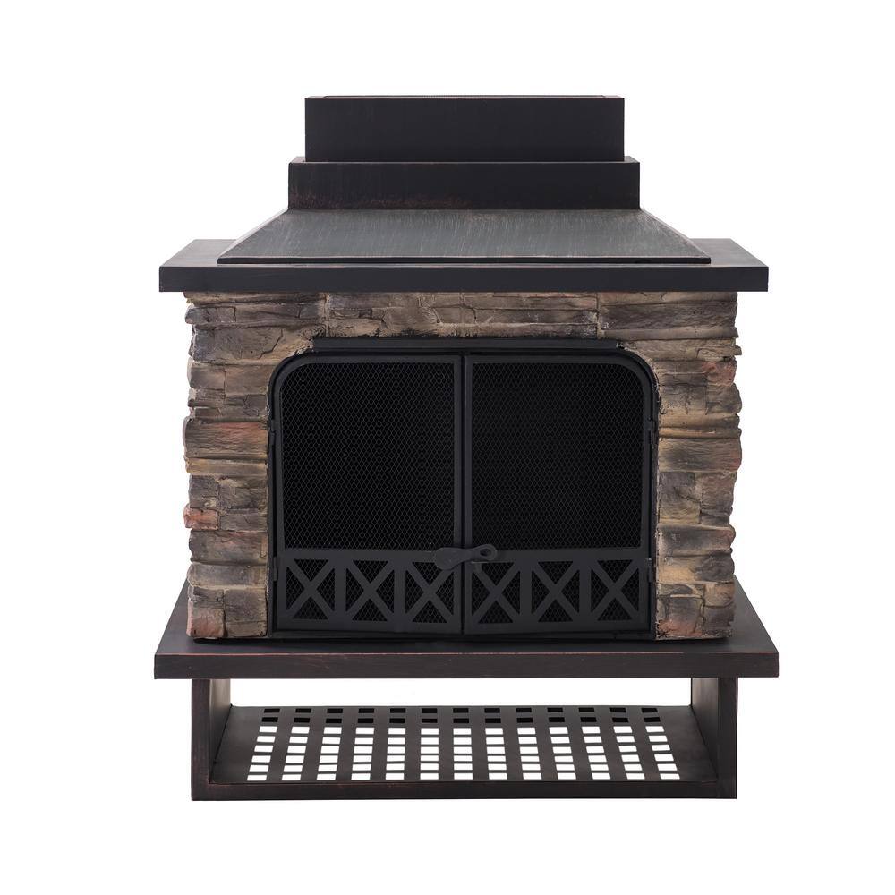 Sunjoy Electra 48.03 in. Wood Burning Fireplace A304001100