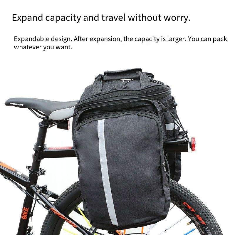 RTS Multifunctional Foldable Large Waterproof Travel Mountain Bicycle Rear Seat Trunk Bike Saddle Handle Bag