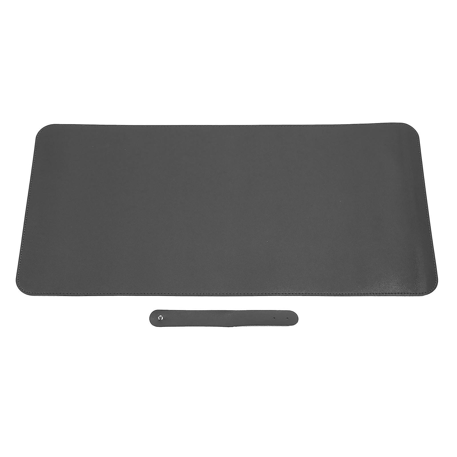 Multifunctional Table Mat Soft Cork Waterproof Oilproof Pu Writing Desk Mouse Pad(black )