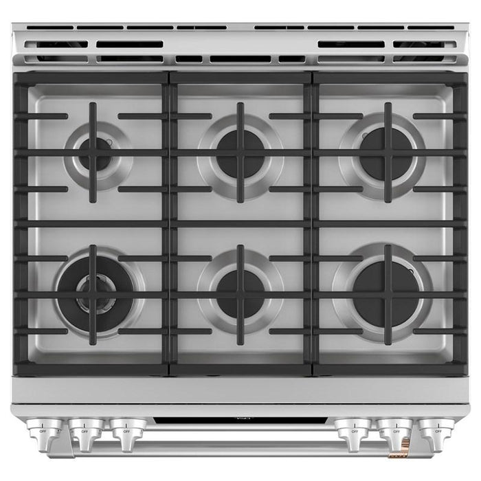 GE Cafe CCGS750P2MS1 30InchSlideIn Front Control Gas Double Oven