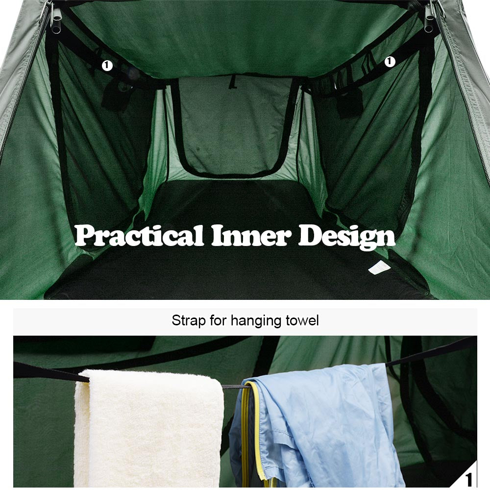 Yescom Tent Cot Camp Bed Tent Folding Off Ground Rain Fly Green