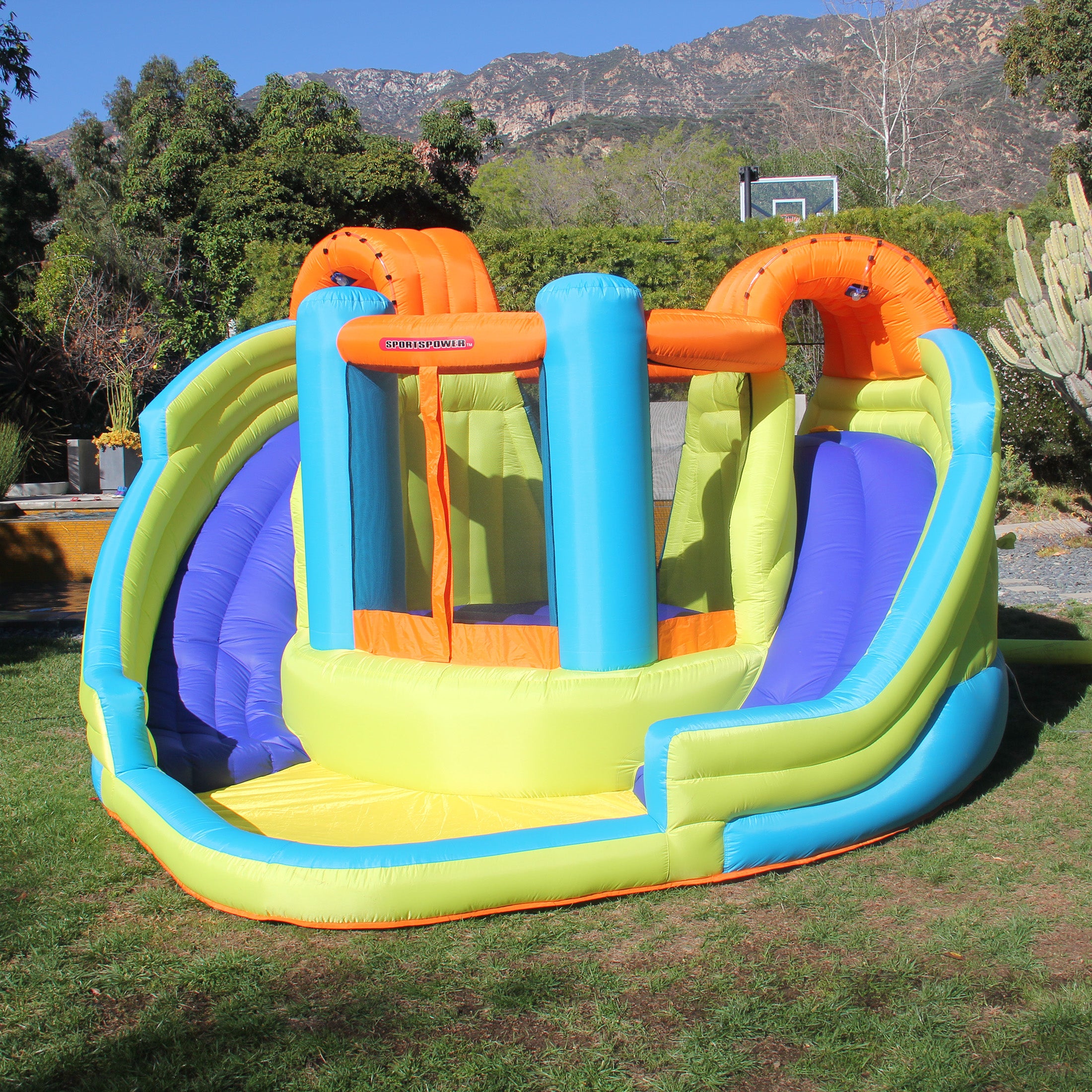 Sportspower Double Water Slide and Bouncer with Blower