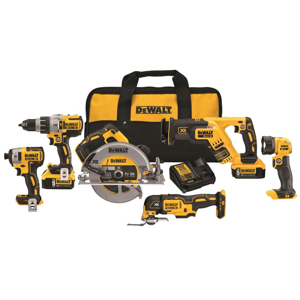 DW 20 V MAX XR Li-ion 6-TOOL Combo Kit DCK694P2 from DW