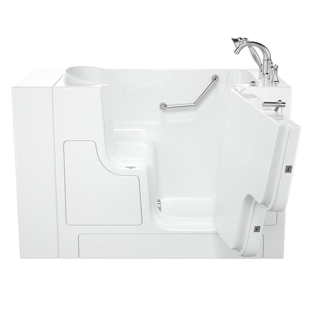 American Standard Gelcoat Value Series 52 in. Outward Opening Door Walk-In Soaking Bathtub with Right Hand Drain in White 3052OD.709.SRW-PC