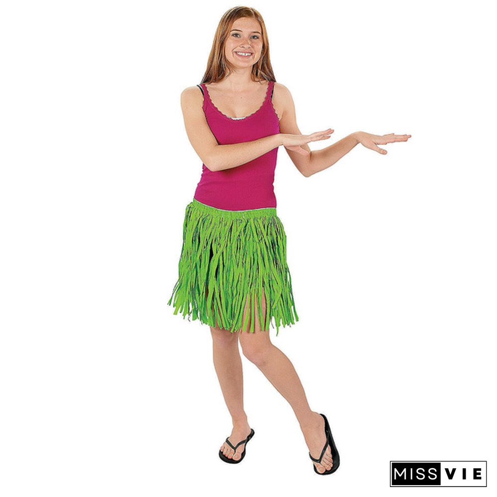 Adult's Mini Hula Skirts, Apparel Accessories, 12 Pieces