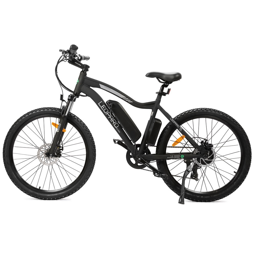 Ecotric Leopard Long Distance All Terrain Anti Slip Tires Electric Mountain Bike - Suspension w/ Ultimate Comfort,  500W Brushless Motor Makes Long Lifespan - For Commuter, Trails, and Leisure Riders