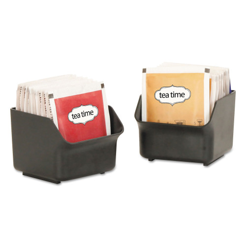 Mind Reader Baggy Nine-Drawer Tea Bag and Accessory Holder， 10.24 x 4.33 x 13.11， Black (TBORGBLK)