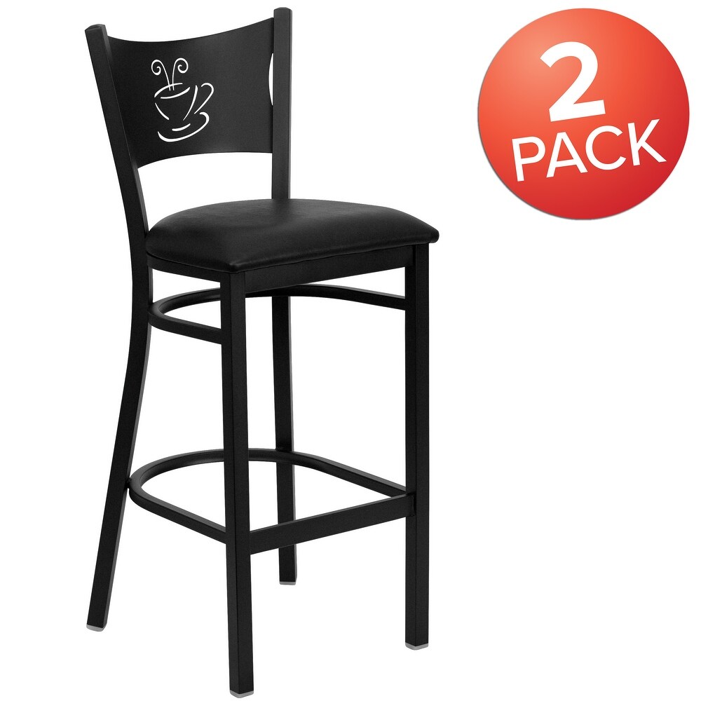 2 Pk. Coffee Back Metal Restaurant Barstool   18.25\