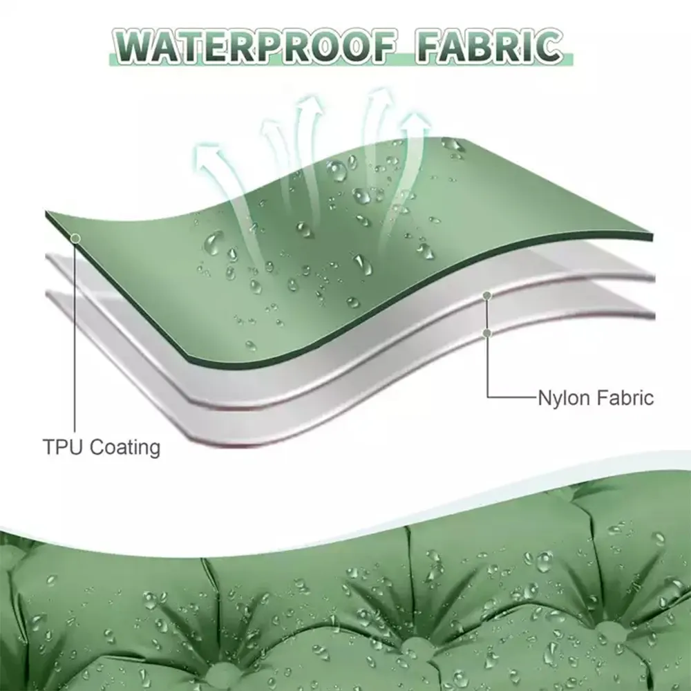 Double Sleeping Pad Ultralight Extra Thick TPU Composite 2 Person Camping Mattress Mat Inflatable Sleeping Pad with Foot Pump