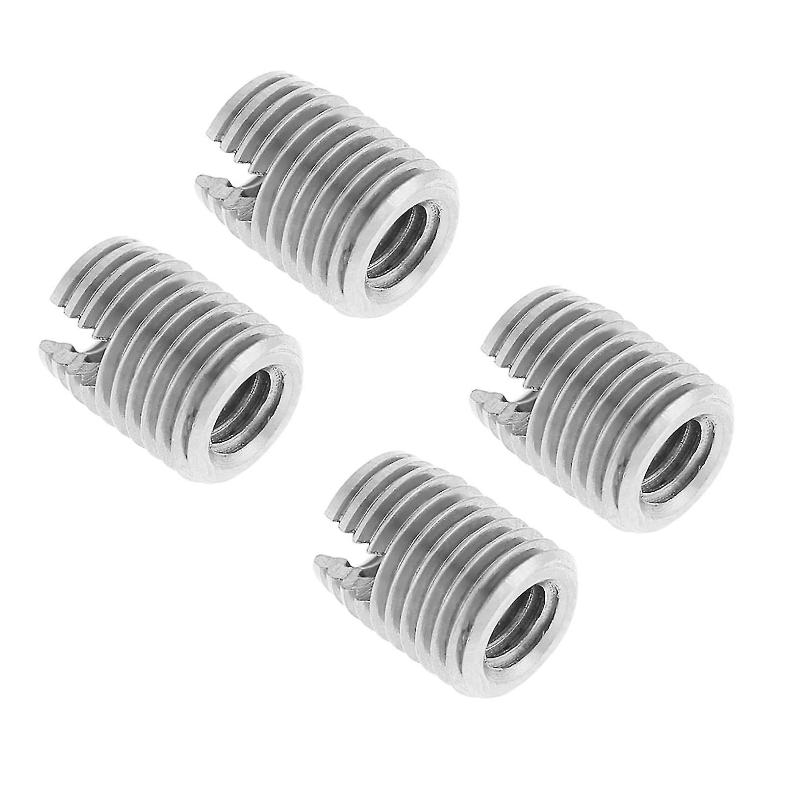 20pcs Metal Self Tapping Slotted Screw Thread Insert Helical Repair M4 x 8mm Set