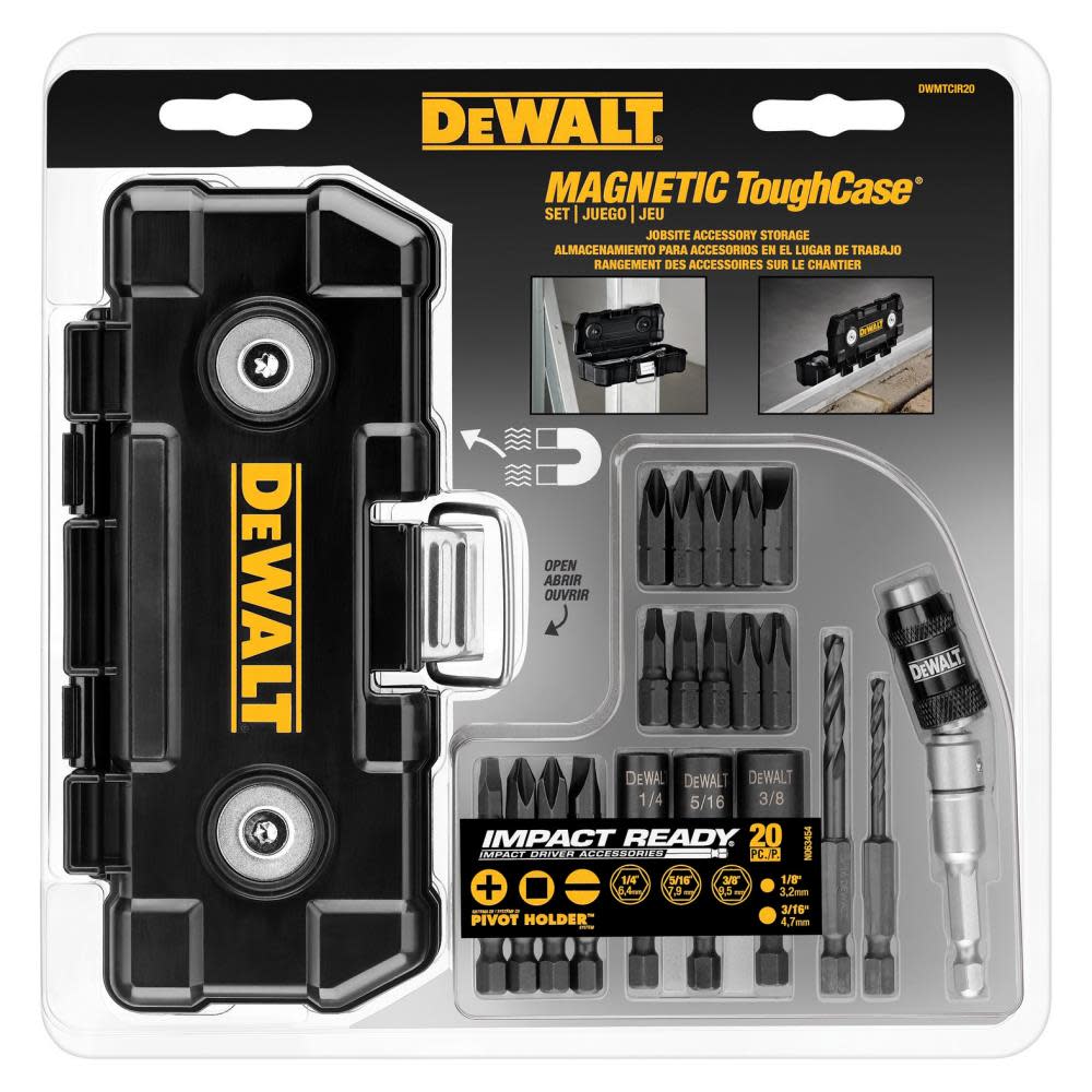 DEWALT 20 Pc Impact Ready Magnet Tough Case Set DWMTCIR20 from DEWALT