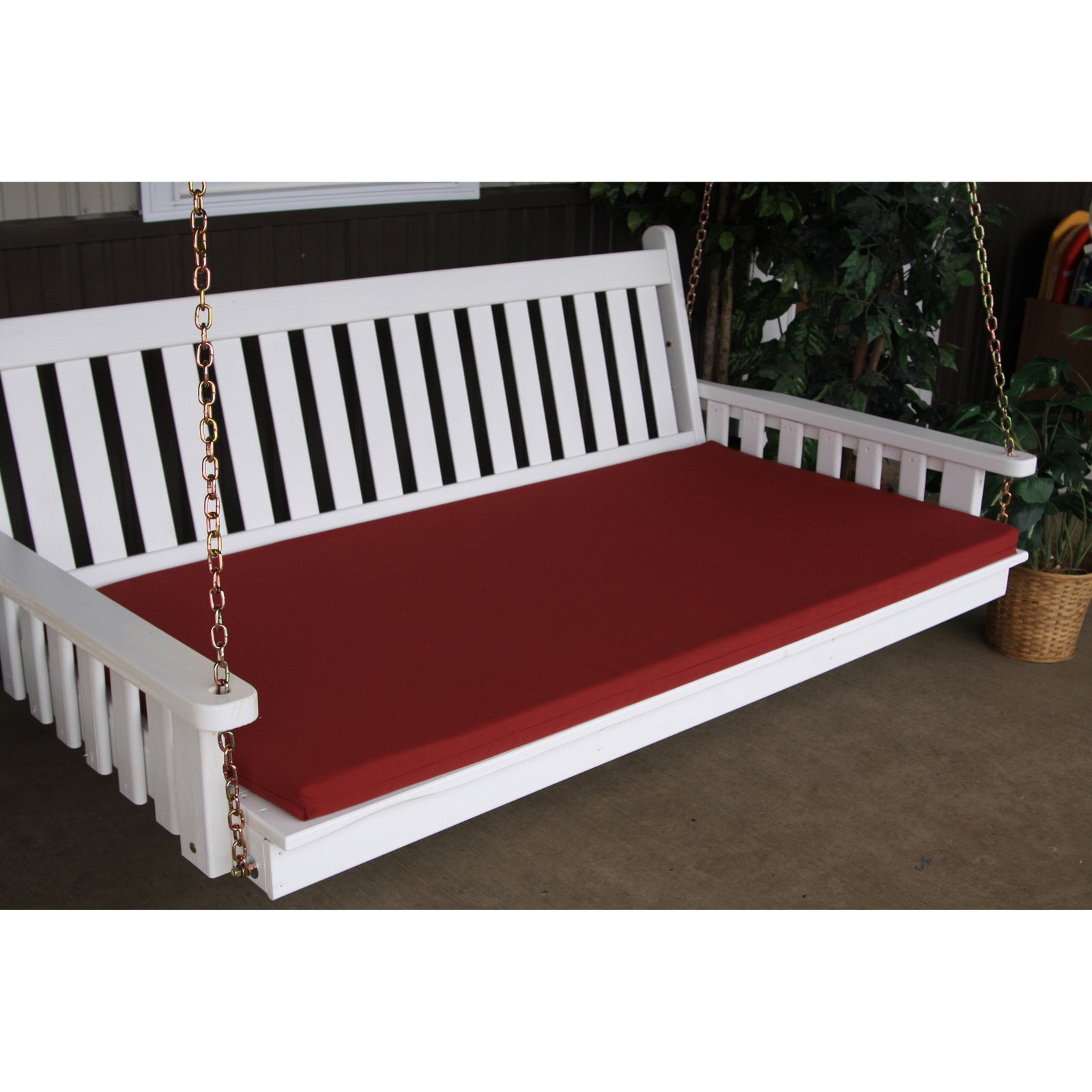 A andamp; L Furniture Sundown Agora 5 ft. Swing Bed Cushion - 2 in. Thickness - 55W x 39D in.