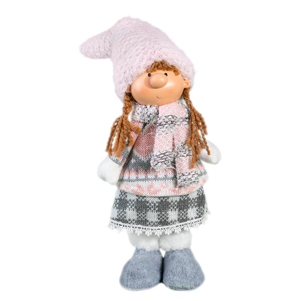 Girl in Pink Hat Fabric Christmas Decoration