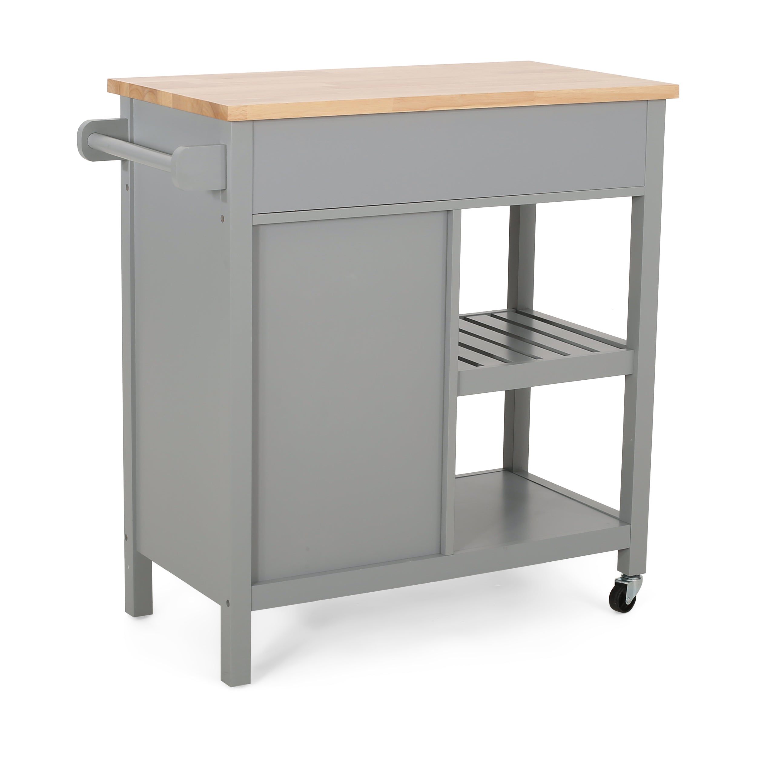 Aidah Contemporary Kitchen Cart with Wheels