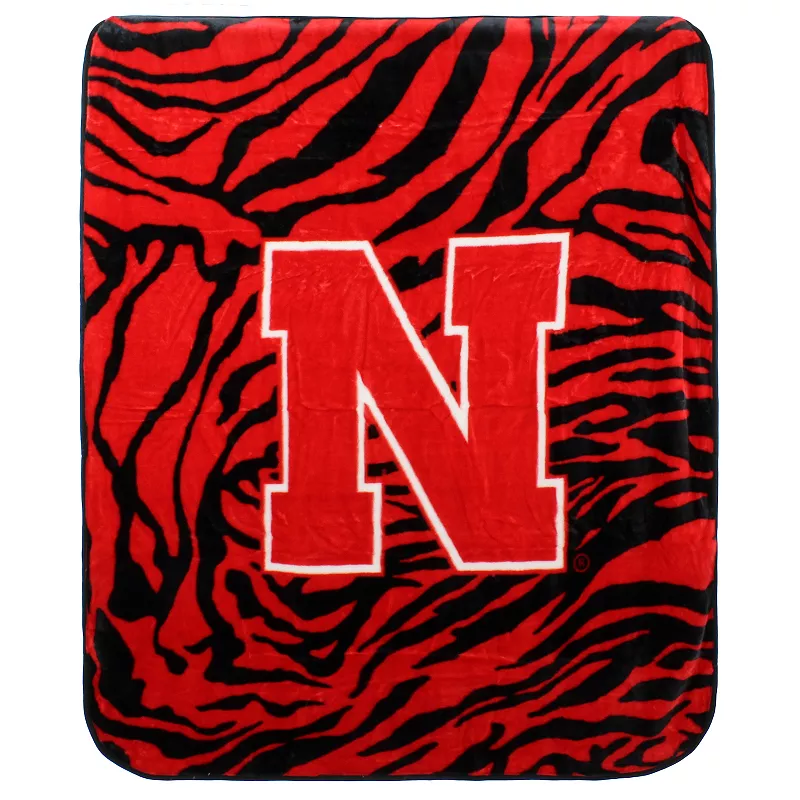 NCAA Nebraska Cornhuskers Soft Raschel Throw Blanket