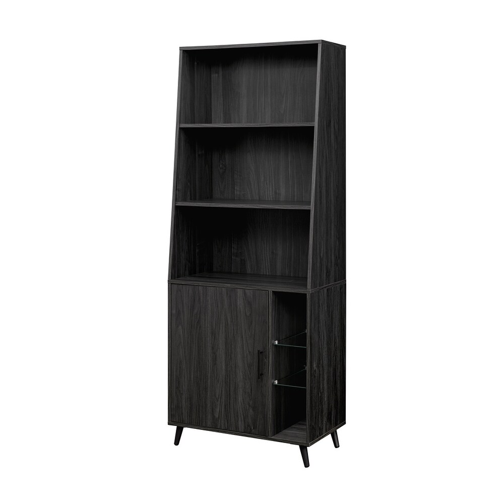 Middlebrook Modern Glass Shelf Accent Cabinet