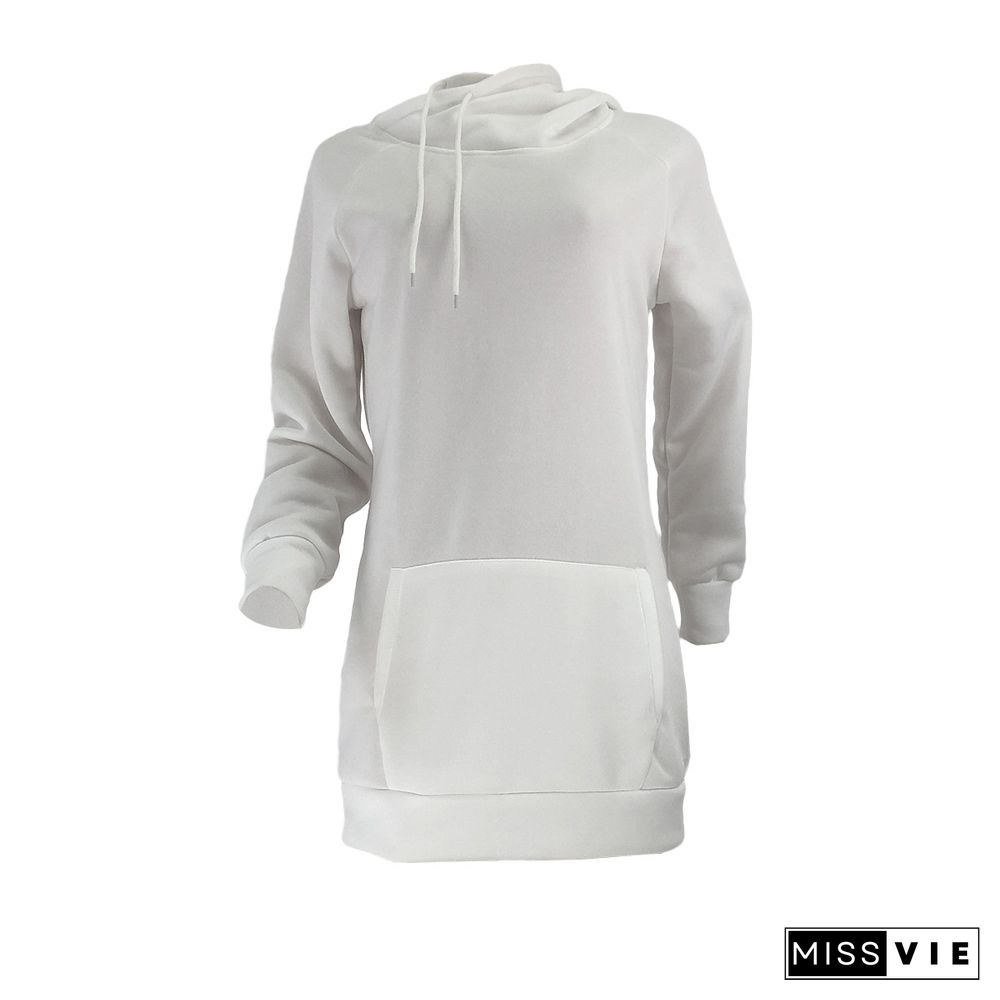 Hooded Warm Sweatshirt Long Sleeve Sports Dress