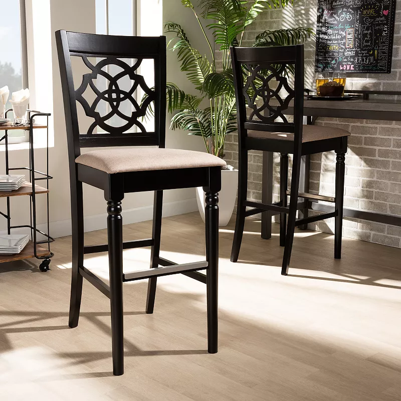 Baxton Studio Alexandra Bar Stool 2-piece Set