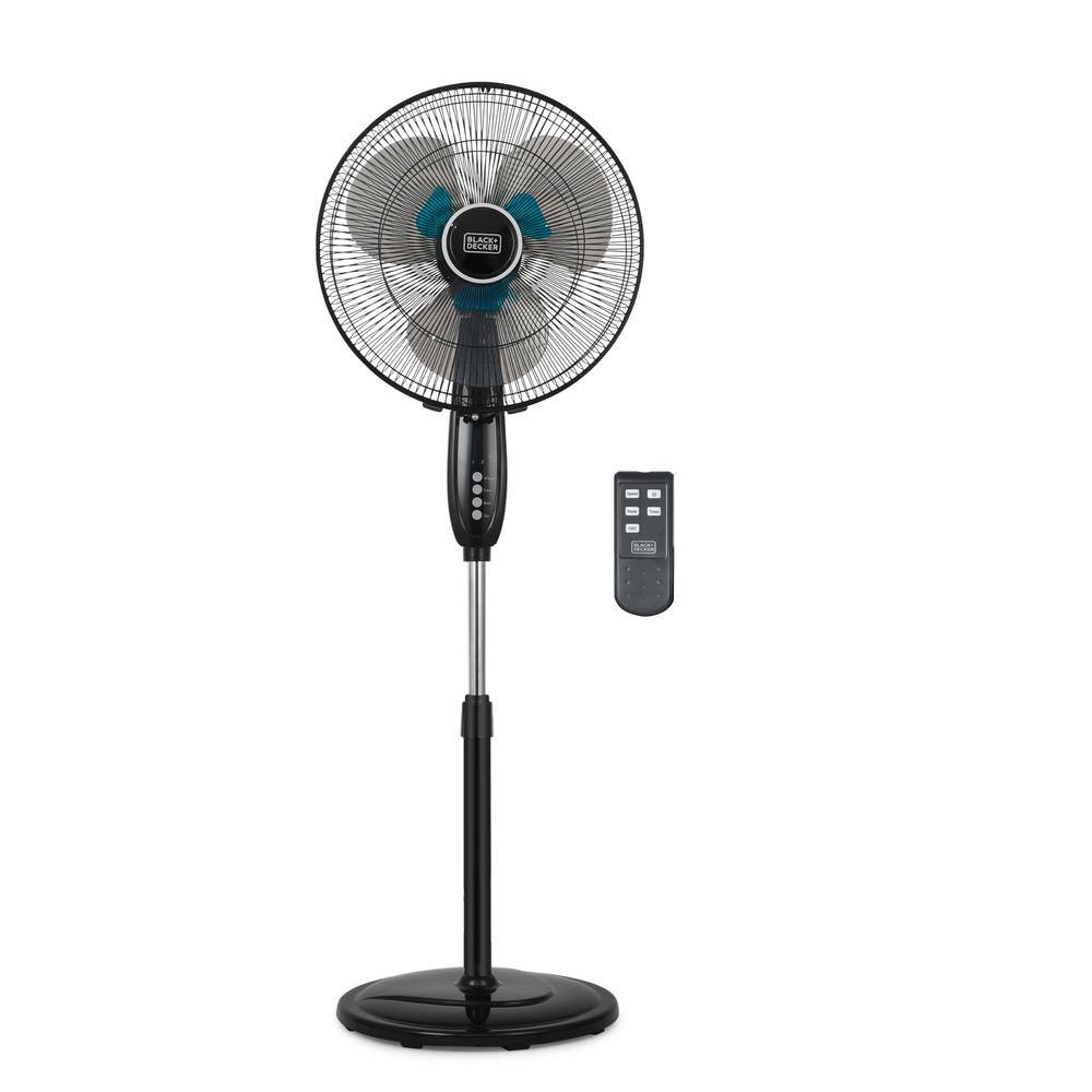 BLACK+DECKER 16 in. Dual-Blade Stand Tower Fan BFSD116B