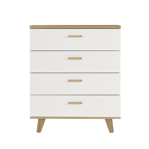 Rosewood White 4-Drawer Chest Storage Cabinet Dresser Organizer - - 36862277