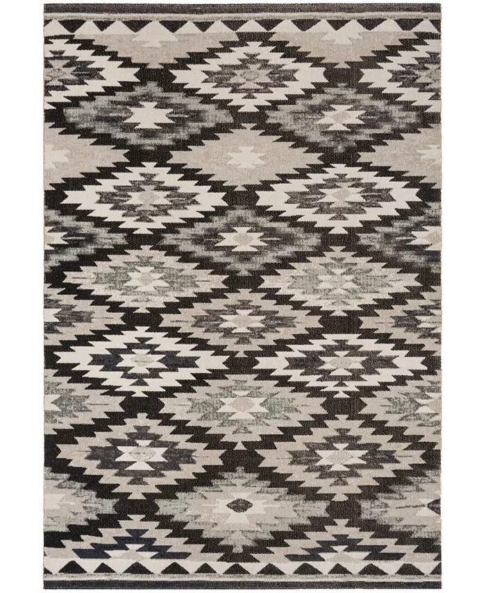 Safavieh Montage MTG216 Gray and Black 5'1 x 7'6 Outdoor Area Rug