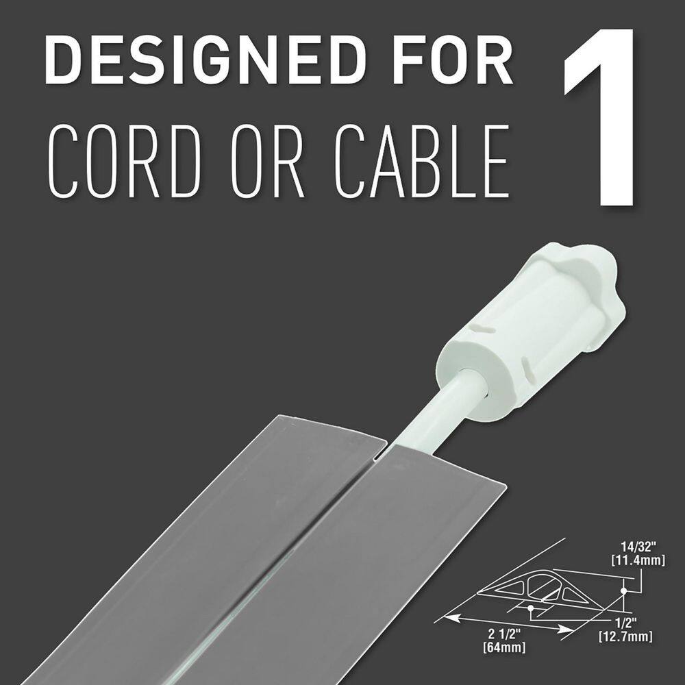 Legrand Wiremold Corduct 15 ft. 1-Channel Over-Floor Cord Protector Gray CDG-15