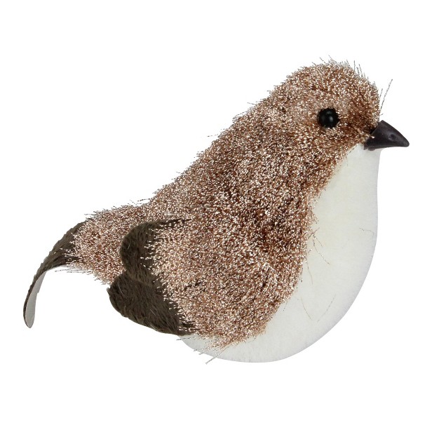 Brown And White Bird Christmas Figure Tabletop Decor