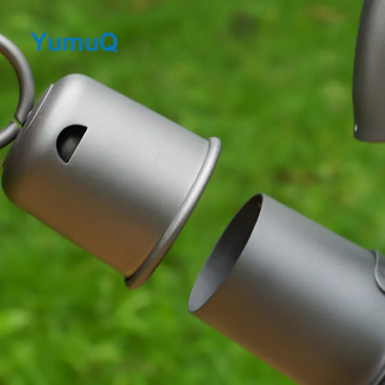 YumuQ 18.5cm x 21cm 2L Wholesale Foldable Titanium Outdoor Camping Water Mug Kettle For Travel Hiking