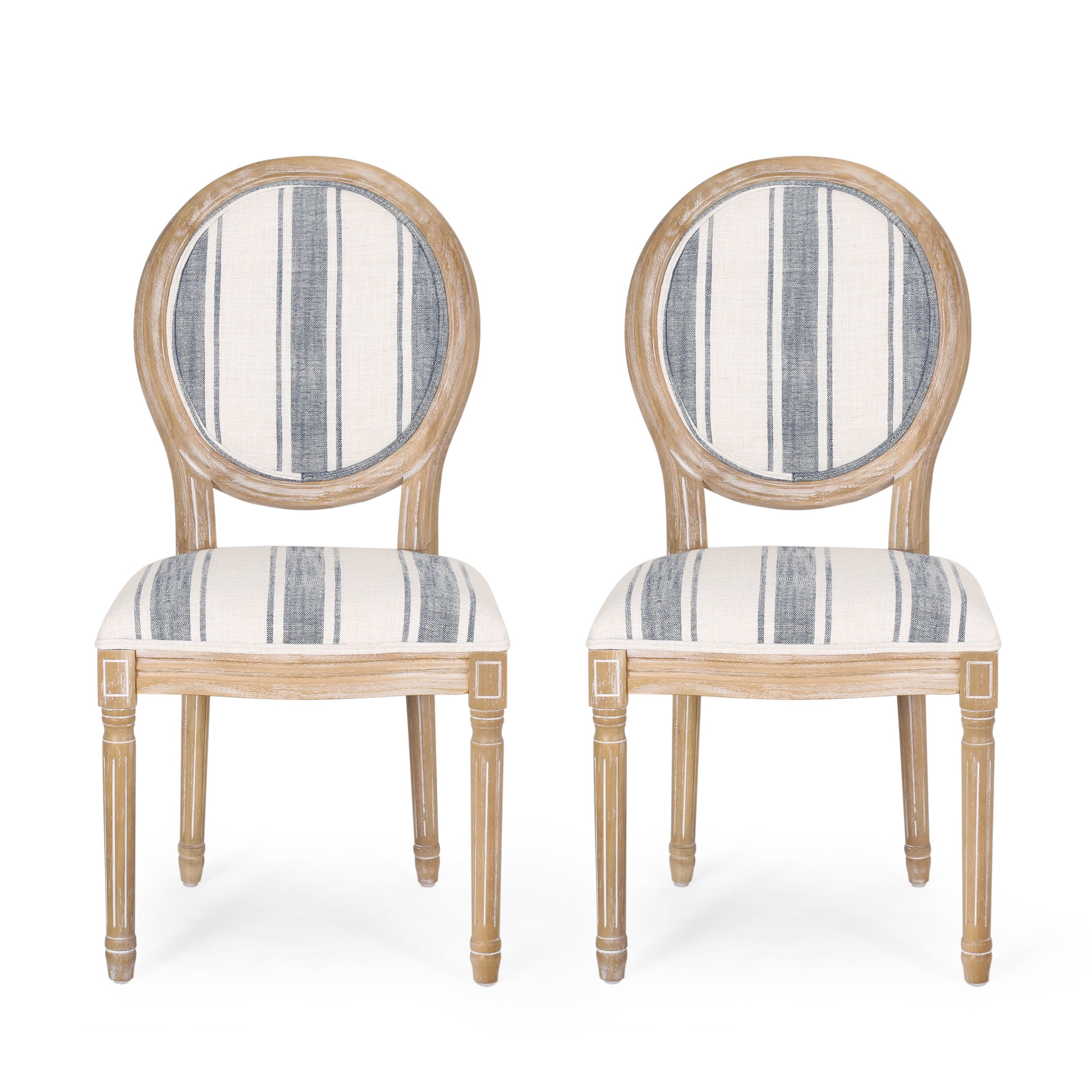 Lariya French Country Fabric Dining Chairs