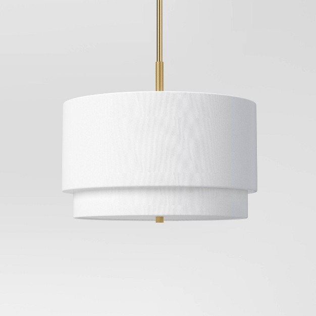 Knurled Metal Stacked Drum Pendant