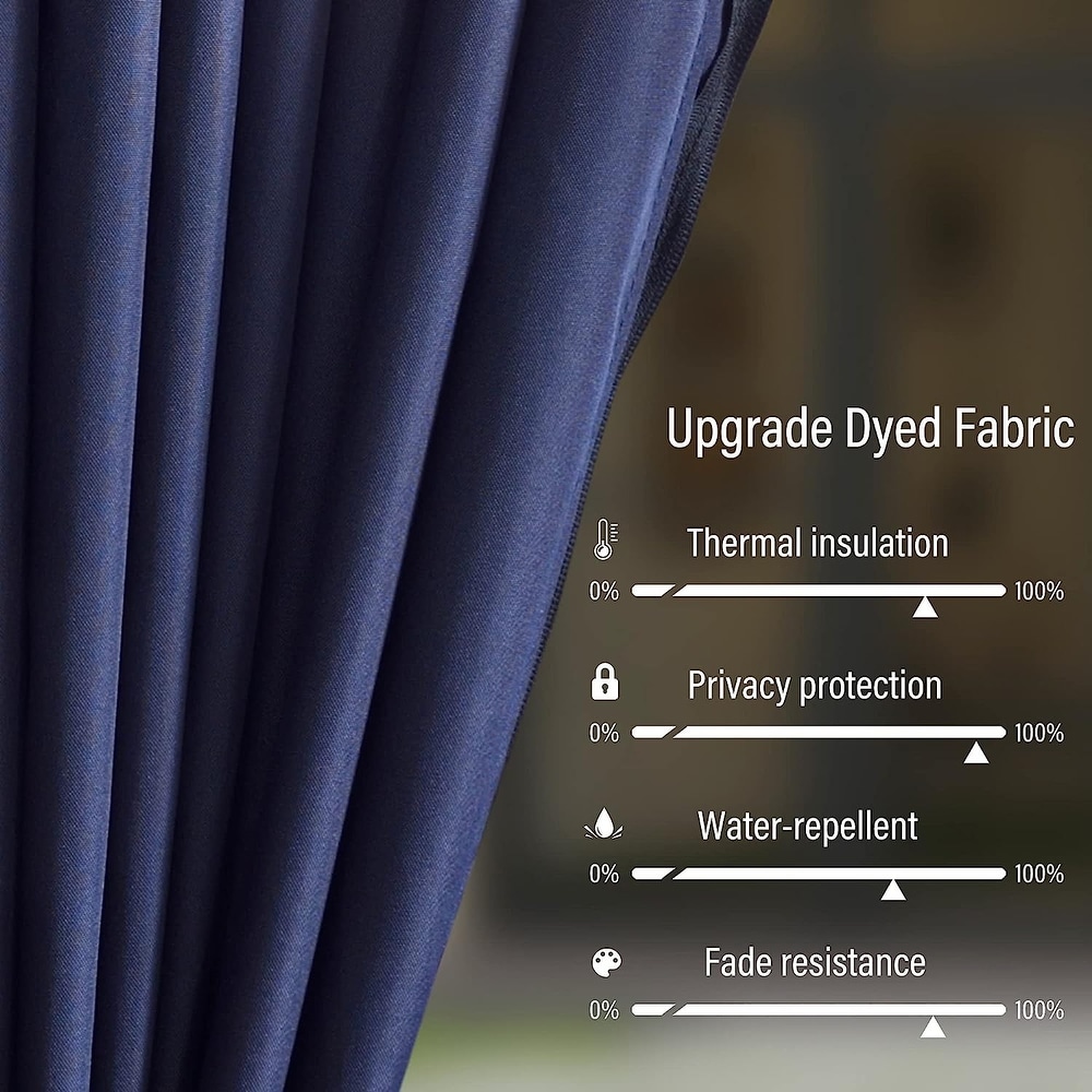 PURPLE LEAF Hardtop Aluminum Gazebo with Curtains and Netting  Double Roof Patio Gazebo