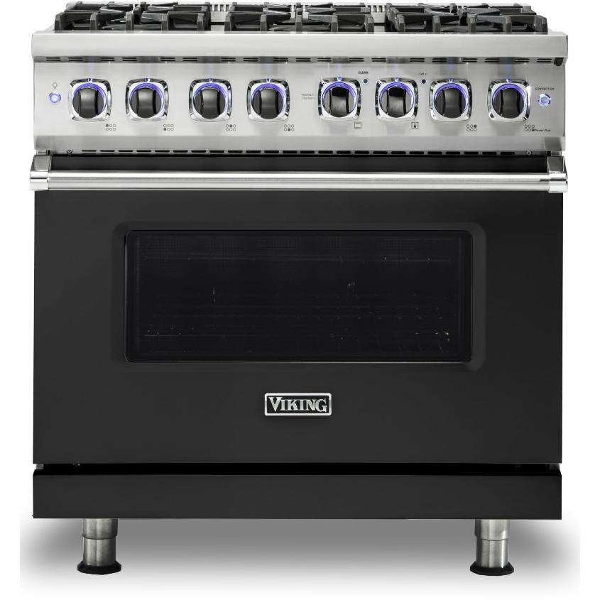 Viking 36-inch Freestanding Dual-Fuel Range with Elevation Burners CVDR7362-6BCSLP