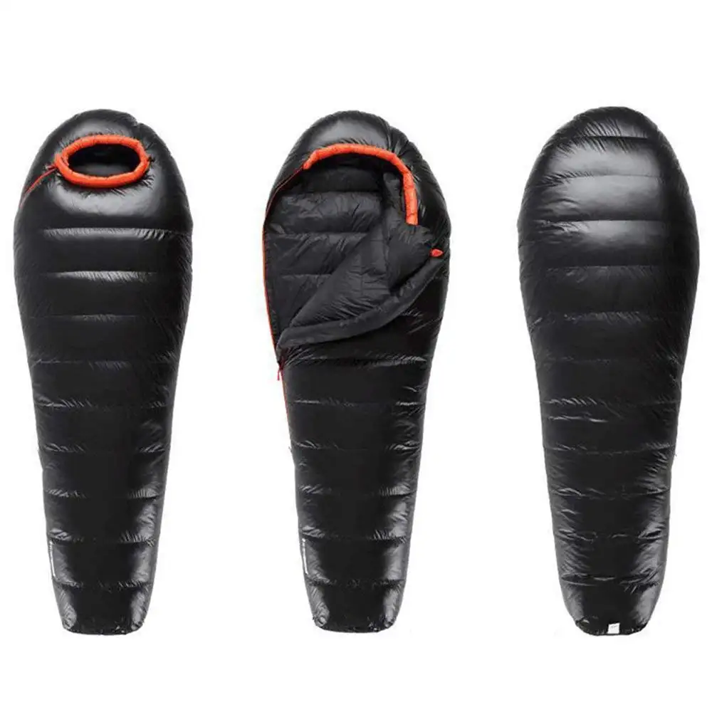 Woqi Manufacturer  Warm Lightweight Outdoor Camping Hiking 800g Filling Duck Down Mummy  Sleeping Bag winter