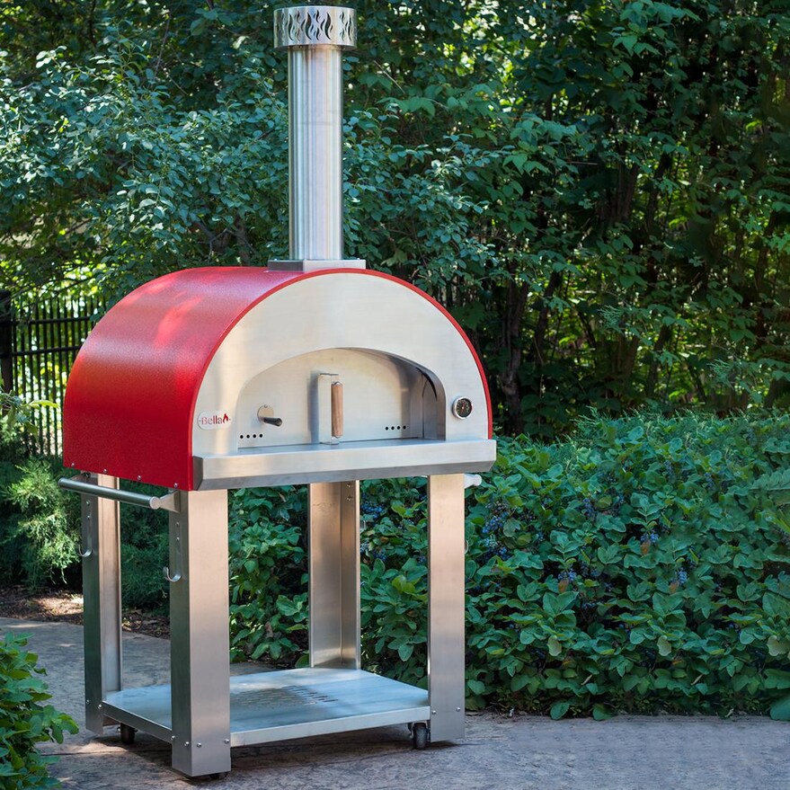 Bella Grande 32-Inch Outdoor Wood-Fired Pizza Oven On Cart