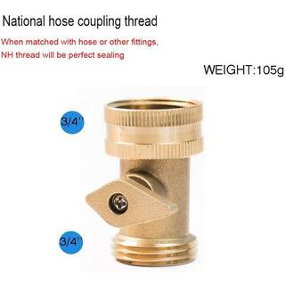 Cubilan Heavy Duty Brass Shut Off Valve Garden Hose On Off Valve Brass Water Hose Valve Hose OnOff Valve Garden Hose Connector B07HMHW86B
