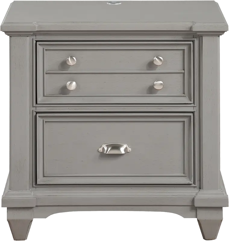 Harbor Hut Gray Youth Nightstand