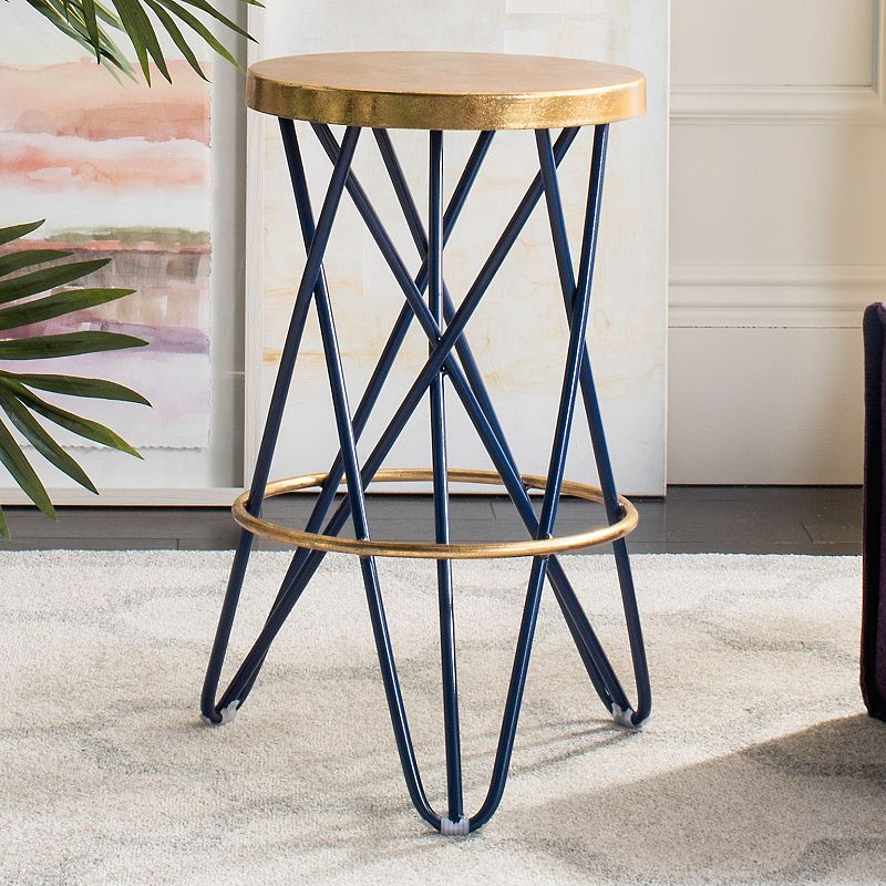 Safavieh Lorna Gold Finish Counter Stool