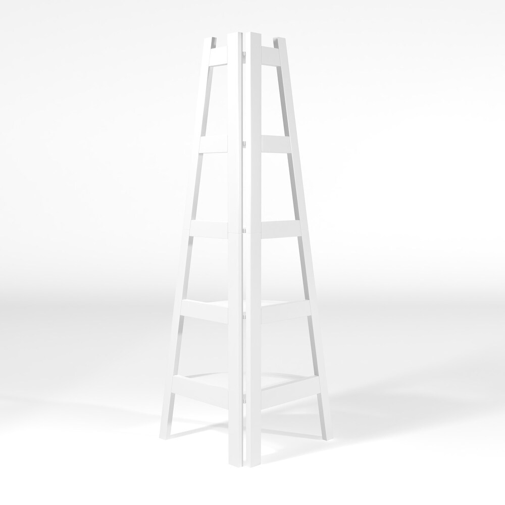 Kiki Transitional 5 Tier Corner Ladder Display Bookshelf by Furniture of America