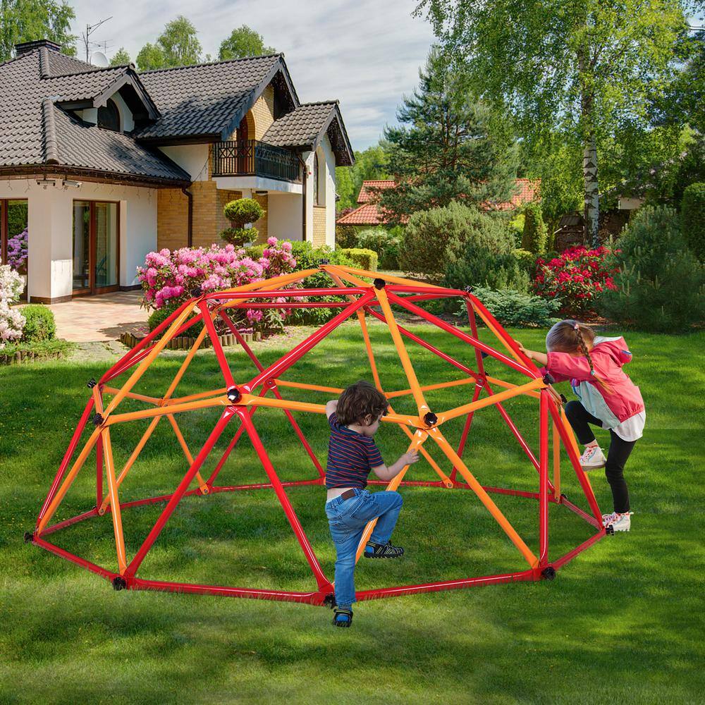 Nyeekoy Outdoor Kids Dome Climber Jungle Gym Metal Monkey Bars for Backyard TH17Y0318