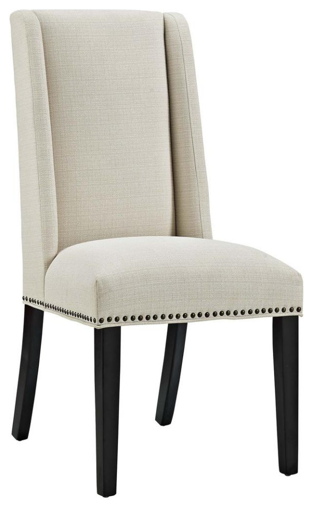 Baron Dining Chair Fabric Set of 4   Beige EEI 3503 BEI   Contemporary   Dining Chairs   by BisonOffice  Houzz